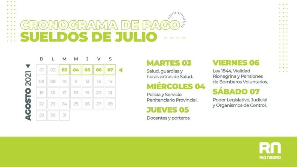 Hay cronograma, estatales comienzan a cobrar el primer martes de agosto