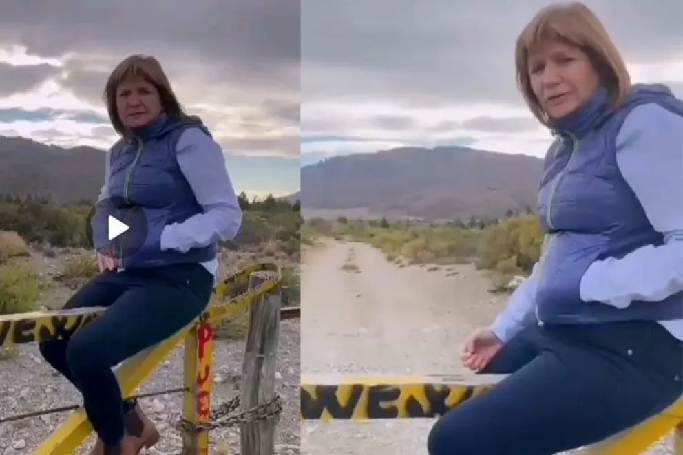 Polémica: Bullrich grabó un video en el lugar donde encontraron muerto a Maldonado