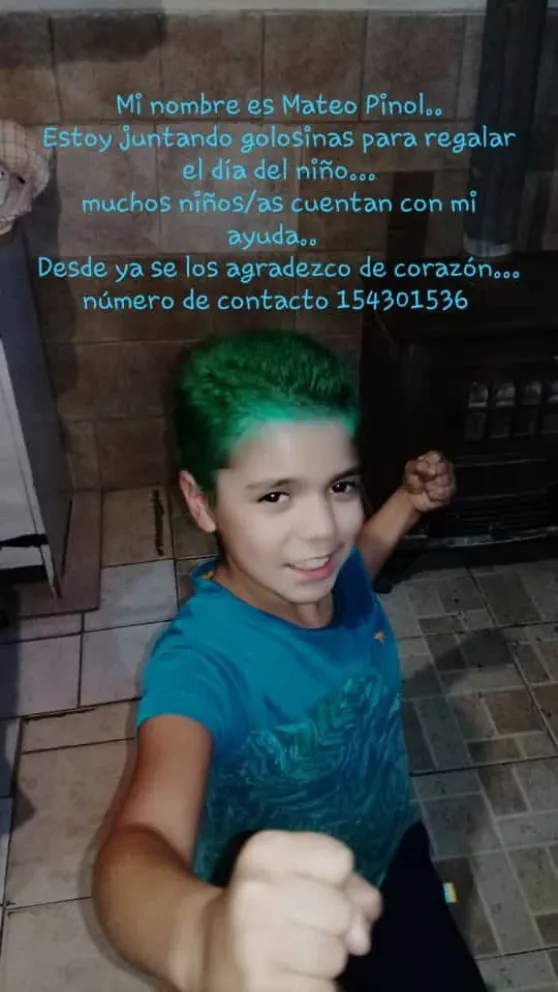 Mateo retoma la colecta de golosinas solidarias para el día del niño