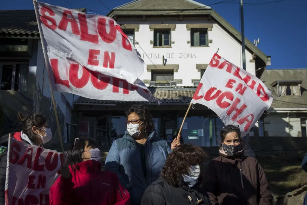 El personal de salud se manifestó en medio de una jornada nacional 