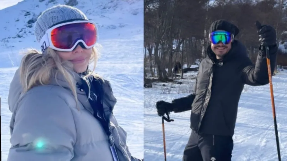 Marcelo Tinelli y Guillermina Valdés en la Patagonia: a pura nieve