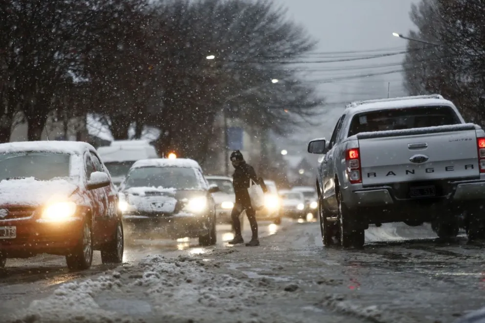 A pesar de la nieve, no hubo complicaciones con el tránsito en la ciudad