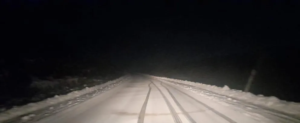 Piden transitar con extrema precaución por presencia de nieve y hielo sobre la Ruta 40