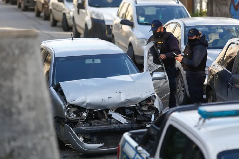  Un lesionado por triple choque en calle Mitre