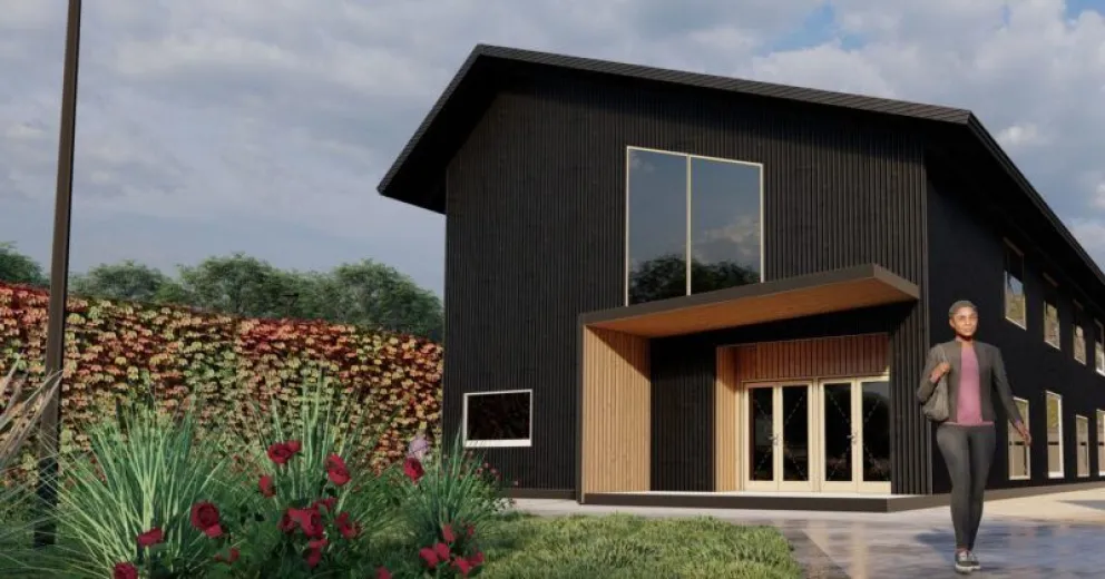 Construyen un edificio polivalente en Pampa de Huenuleo