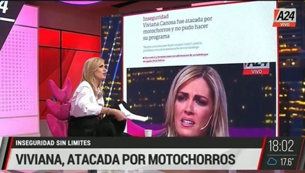 Viviana Canosa fue atacada por un motochorro: “Me pasó por encima de los pies”