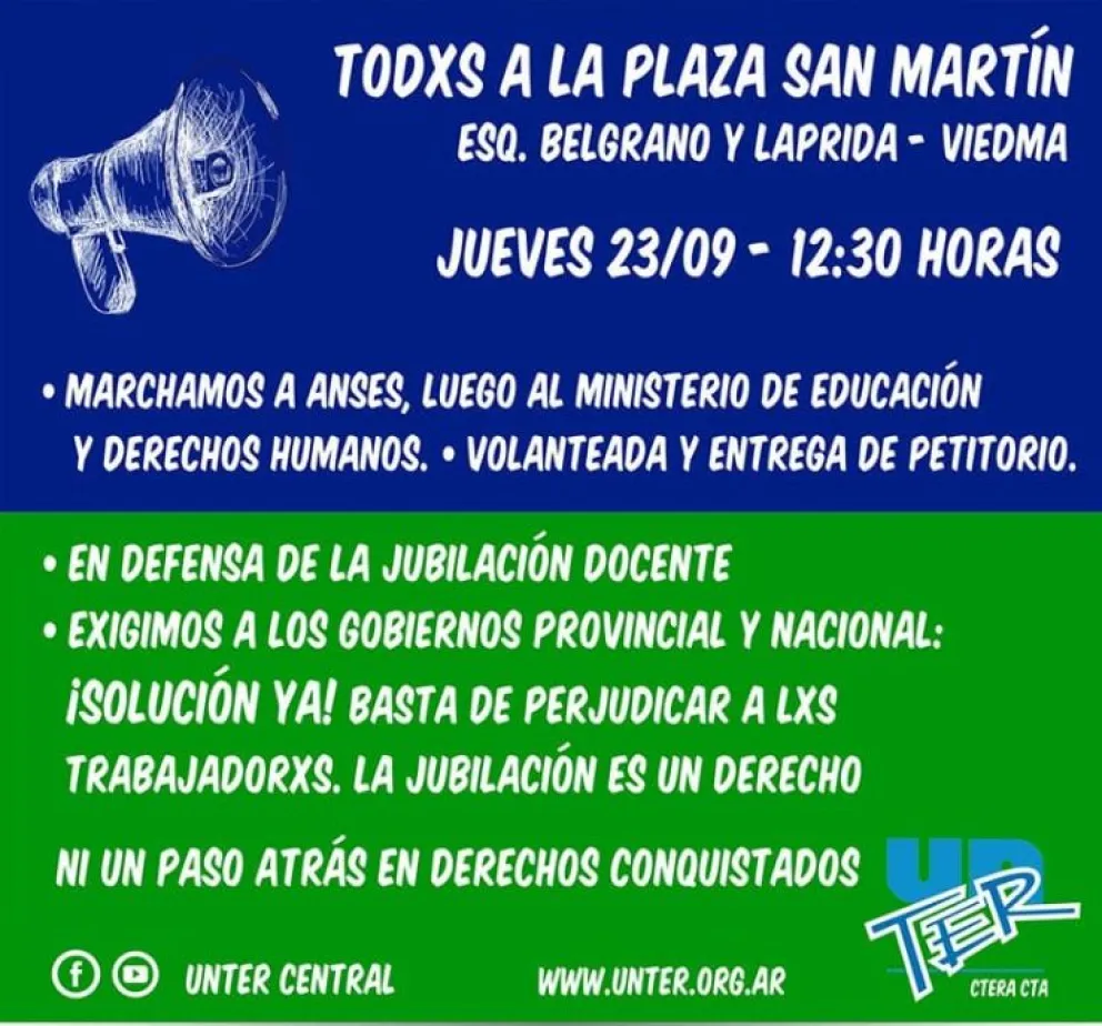 Continúan frenados los trámites jubilatorios de docentes rionegrinos 