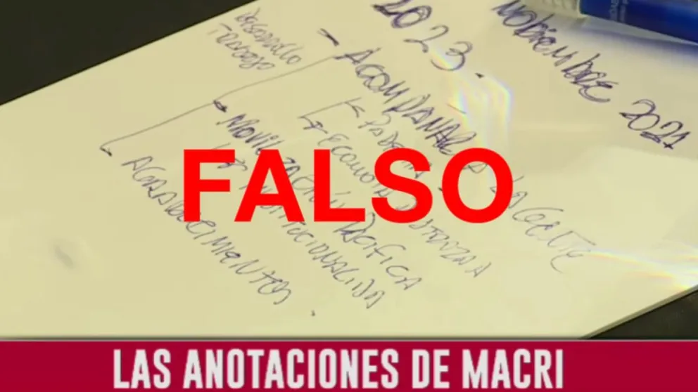 Fake news: las anotaciones virales con errores ortográficos no son de Macri