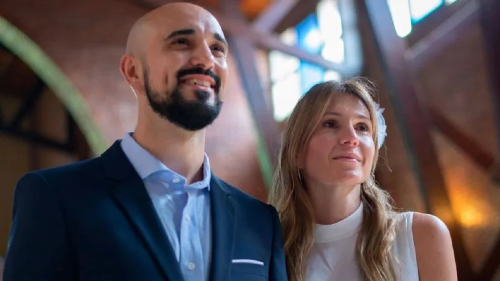 Así fue el casamiento por iglesia de Abel Pintos y Mora Calabrese