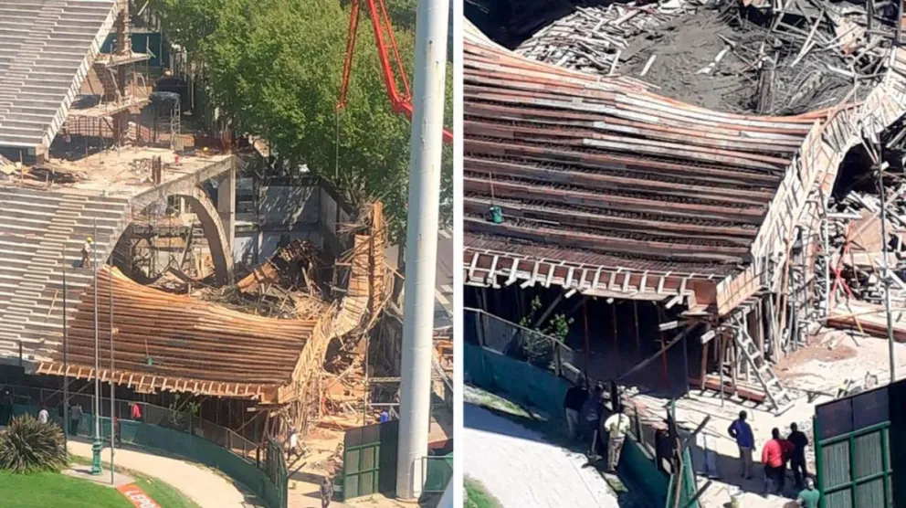 Impactante derrumbe de una tribuna en la cancha de Ferro dejó varios heridos 