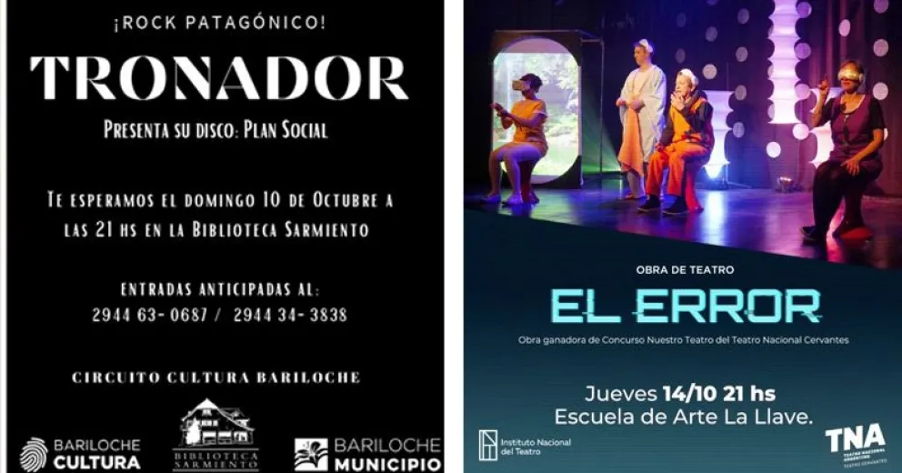 Llegan los primeros espectáculos de la propuesta “Circuito Cultura Bariloche”