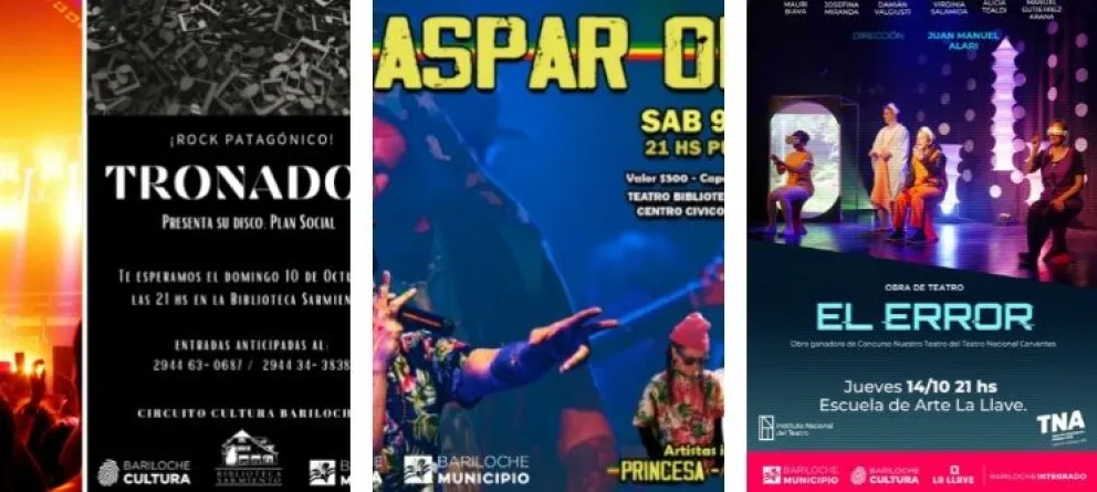 Llegan los primeros espectáculos de la propuesta “Circuito Cultura Bariloche”