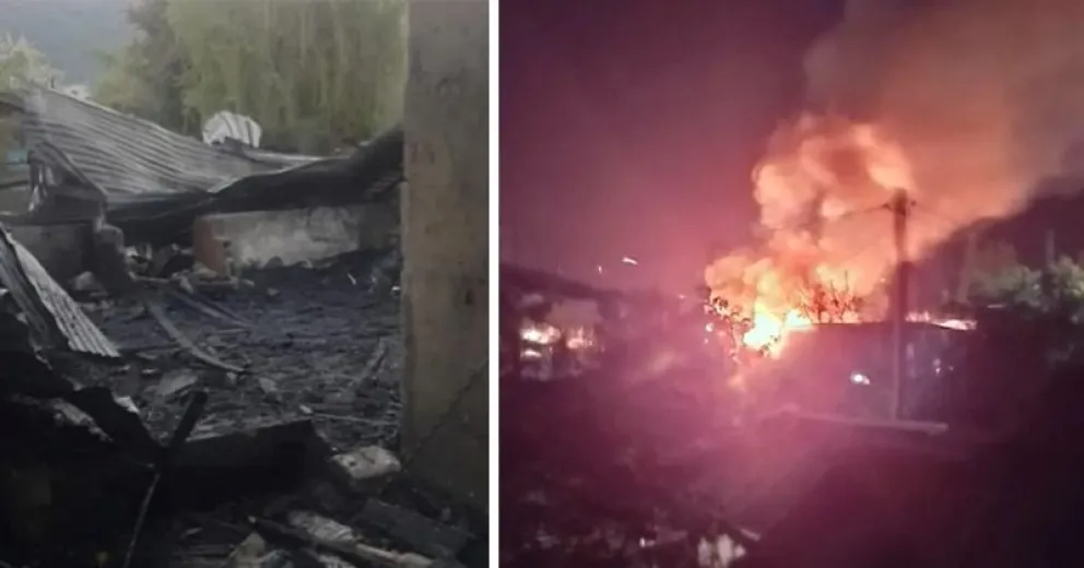 Un incendio arrasó con tres viviendas y vehículos  