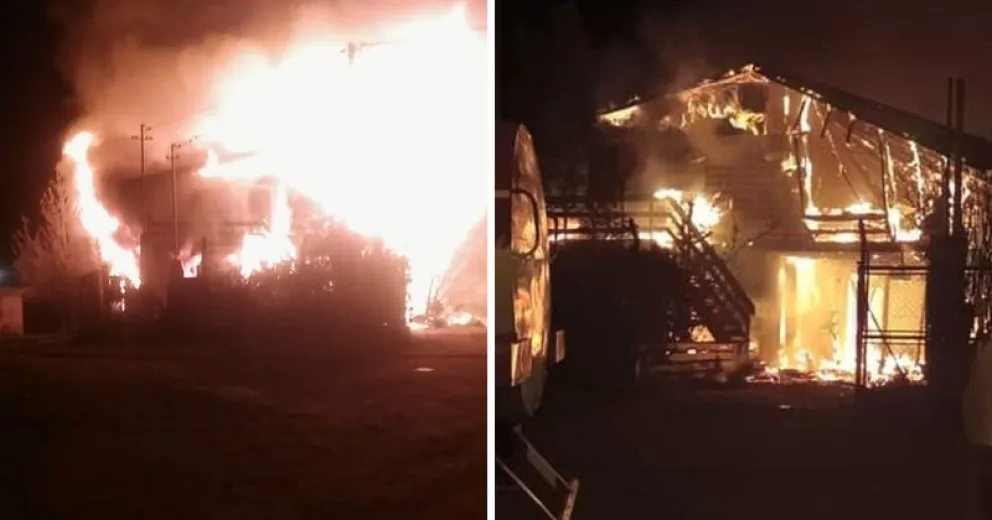 Voraz incendio en el Alto: dos casas fueron consumidas por las llamas