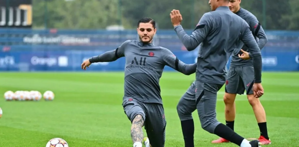 Mauro Icardi volvió a entrenarse con el PSG tras el escándalo