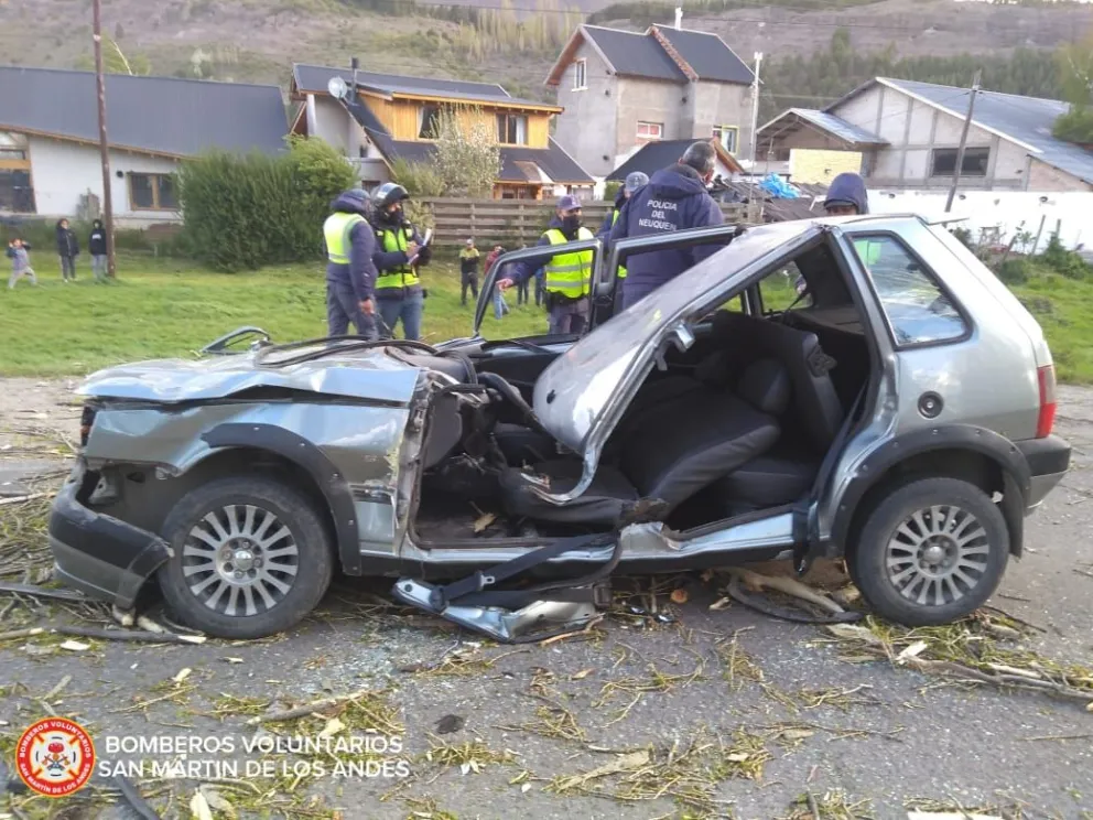 Circulaban en su auto y se les cayó un álamo encima: sufrieron leves lesiones