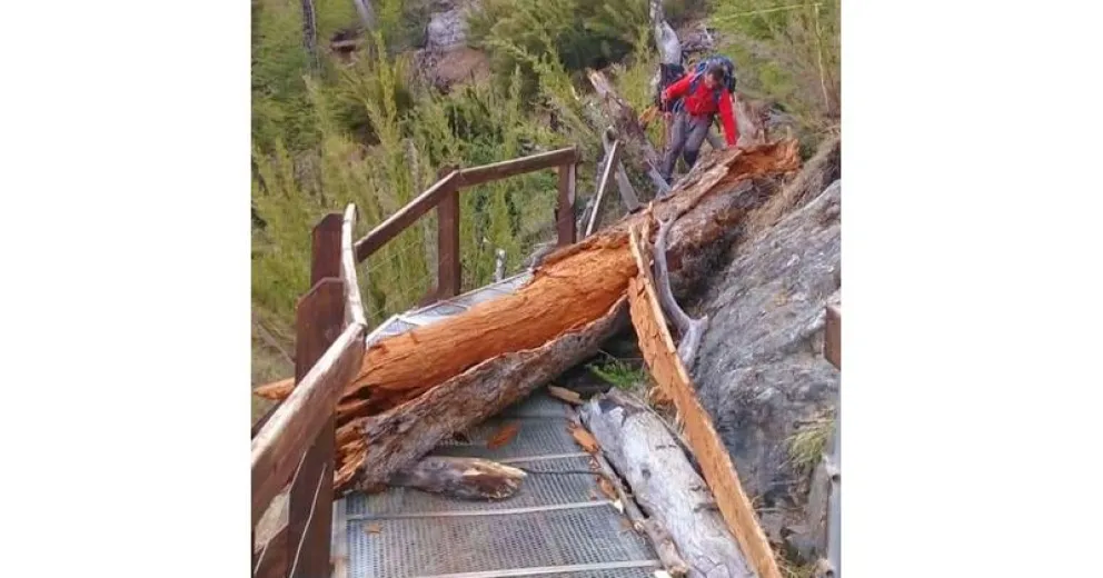 Sendero a Refugio Frey cerrado por seguridad
