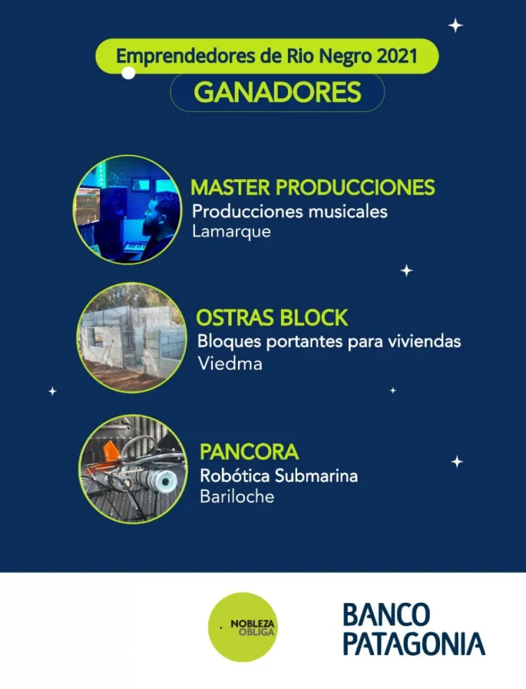 “Emprendedores de Río Negro 2021” ya tiene sus ganadores