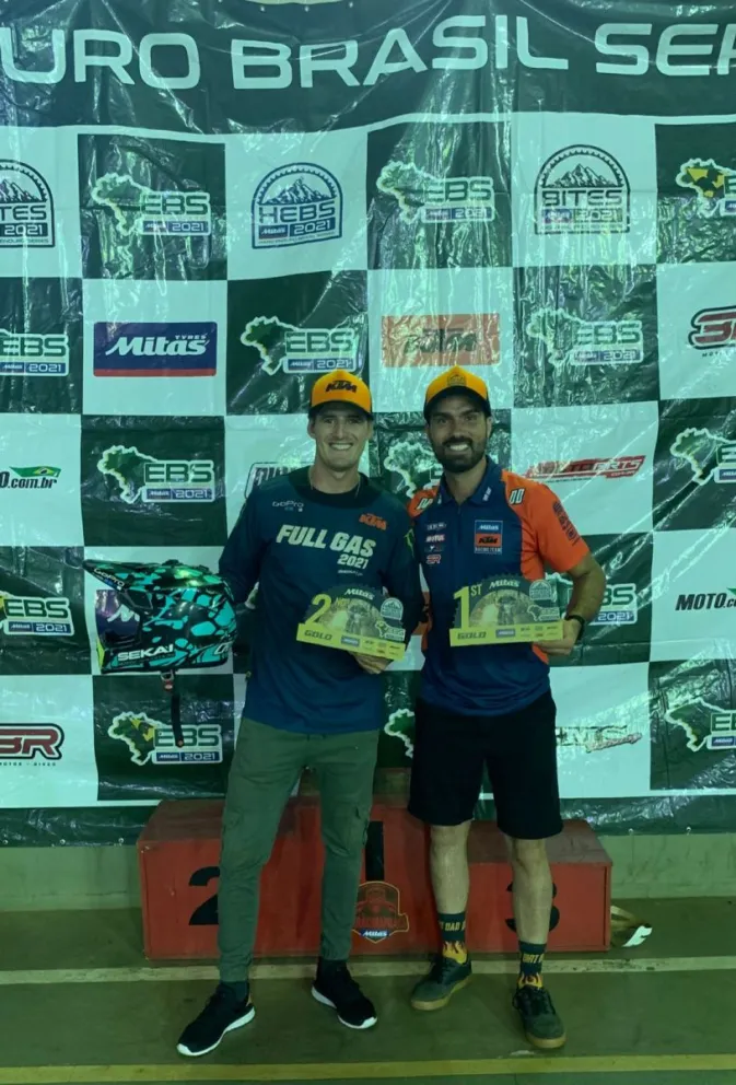 Cristian Arriegada fue subcampeón de Hard Enduro en Brasil