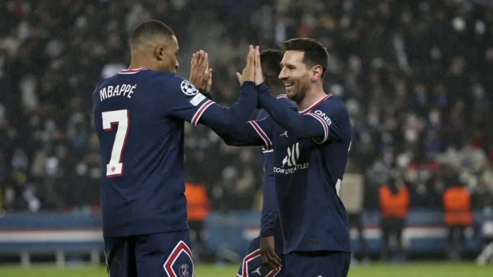 PSG goleó a Brujas con un show de Messi y Mbappé