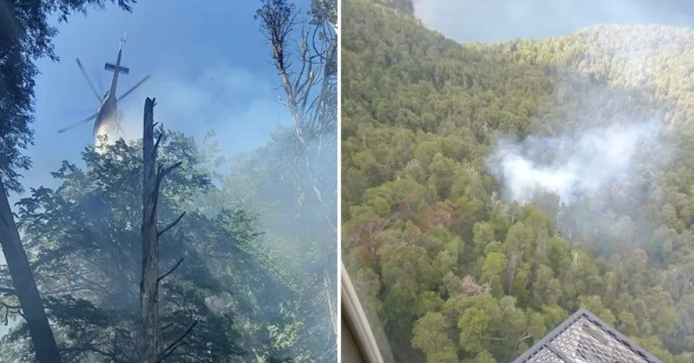 La zona del lago Steffen fue la más complicada por los incendios causados por rayos