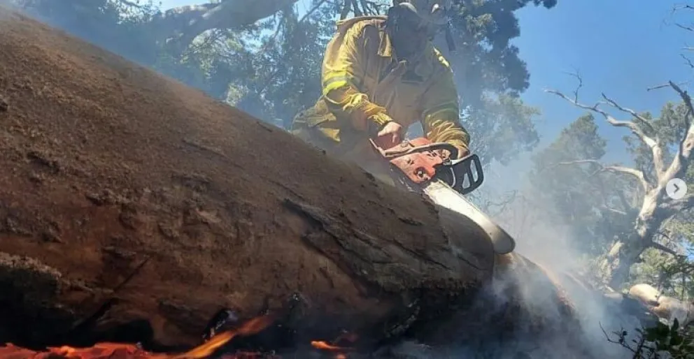 Por la tormenta del viernes hubo un incendio en Bahía López