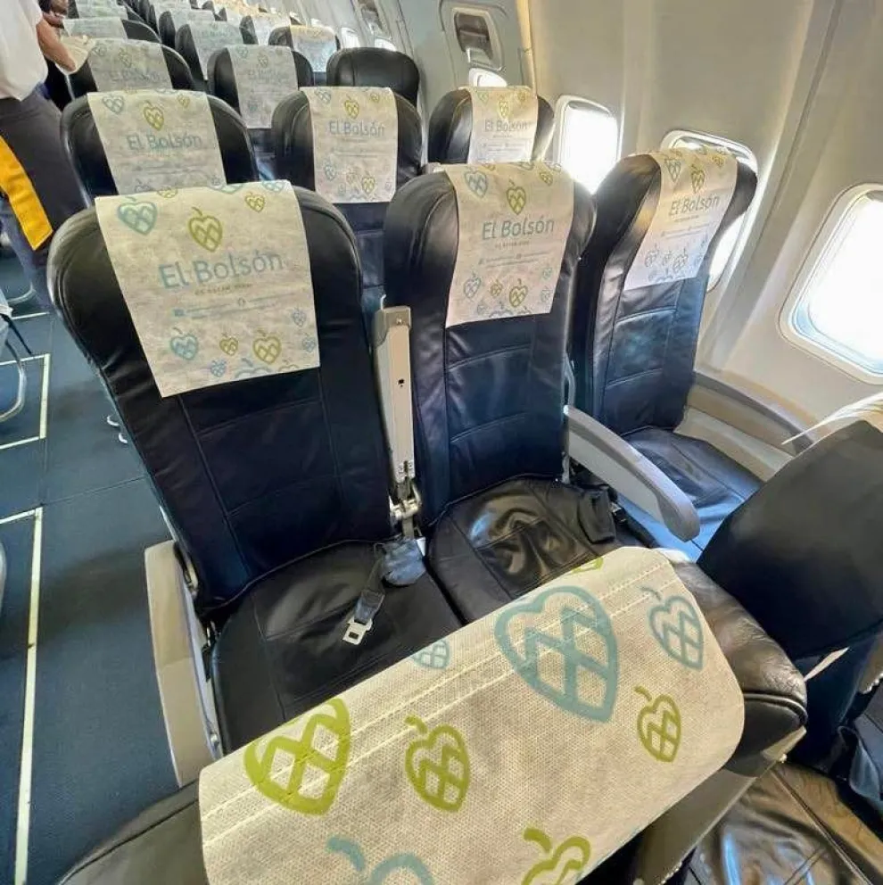 El Bolsón se promociona en aviones comerciales