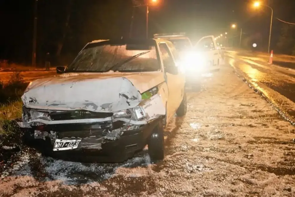 Granizo, rayo y choques en San Martín de los Andes