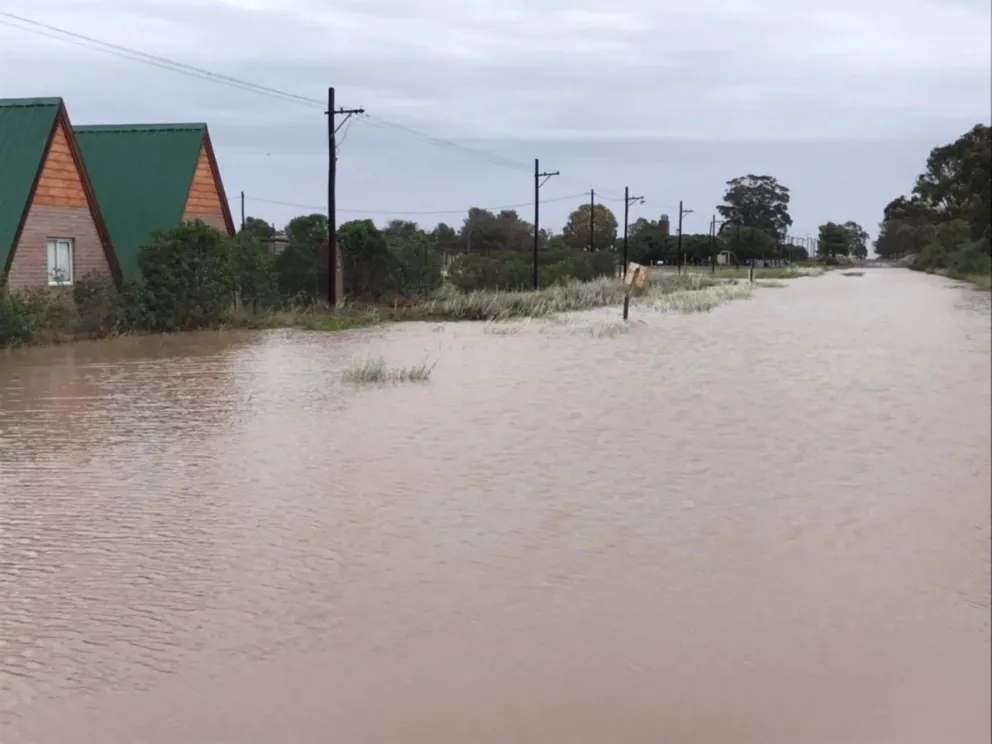Impresionantes imágenes de un campo inundado en Carmen de Patagones