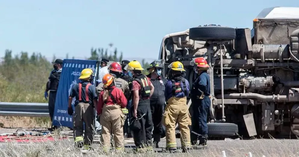 Un barilochense murió aplastado cuando volcó el camión en el que trasladaban corderos  