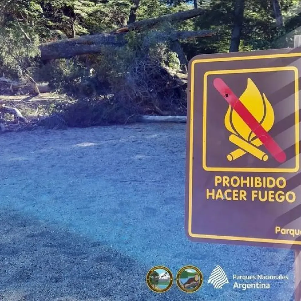 Recuerdan que está prohibido hacer fuego en todos los Parques Nacionales