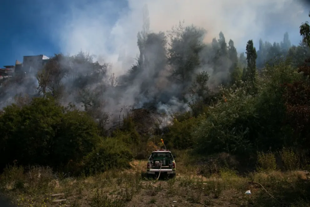 Hoy empezarán a investigar las causas del incendio de ayer por la tarde en la barda