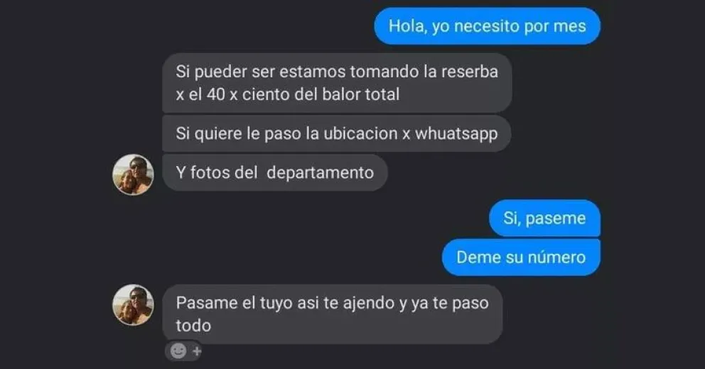 Estafadores en Las Grutas descubiertos por repetidos errores de ortografía