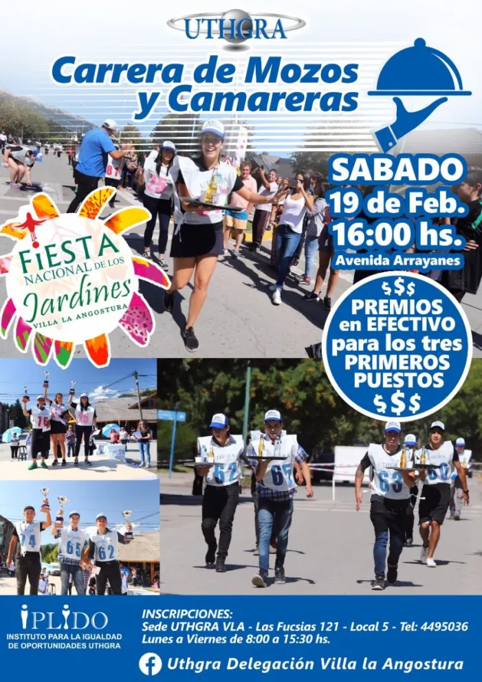 Se viene la Carrera de Mozos y Camareras en Villa la Angostura