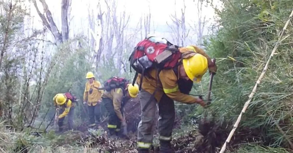 Combatieron un voraz incendio en cercanías de Laguna Larga