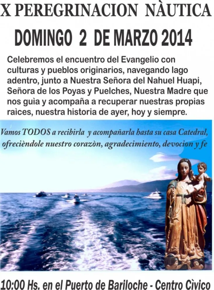 Mañana se realiza la X Peregrinación Náutica
