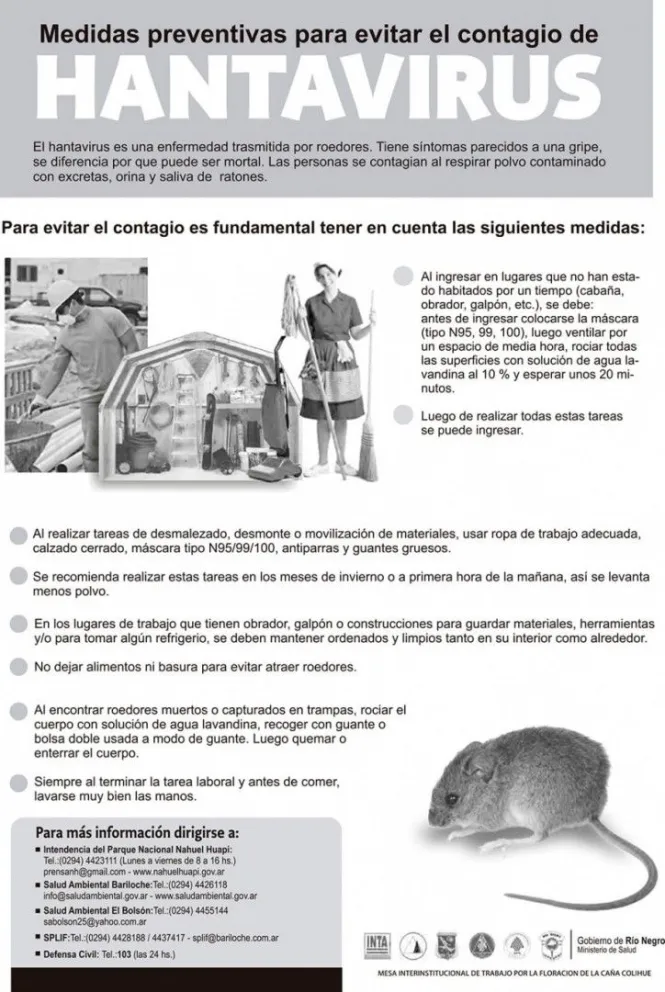 Recuerdan medida de prevención para Hantavirus