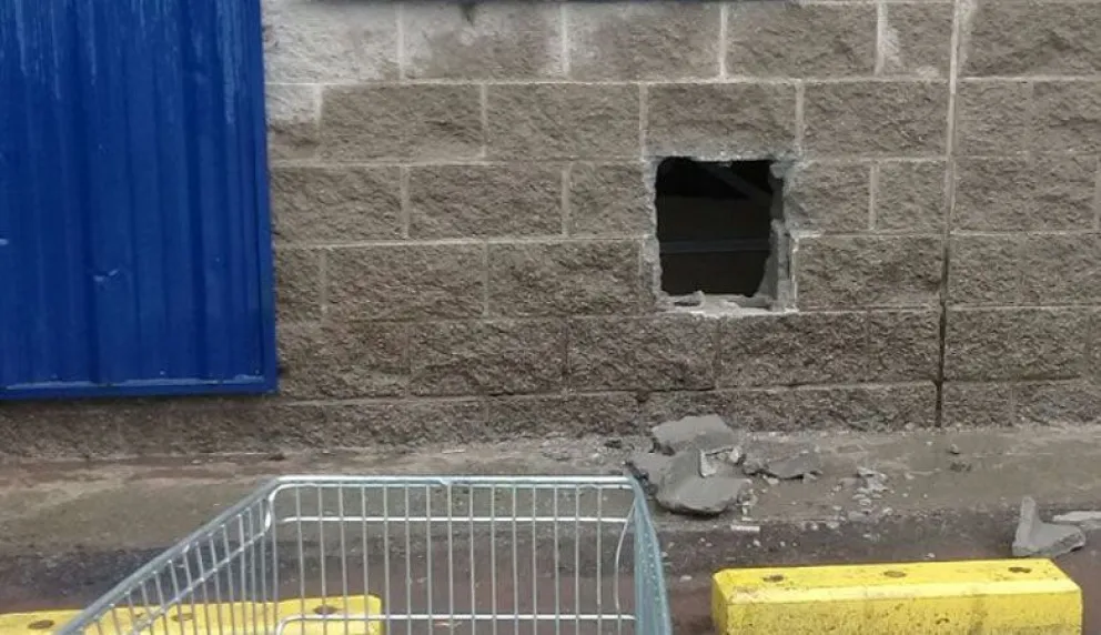 Entraron por un boquete y se llevaron la recaudación del fin de semana