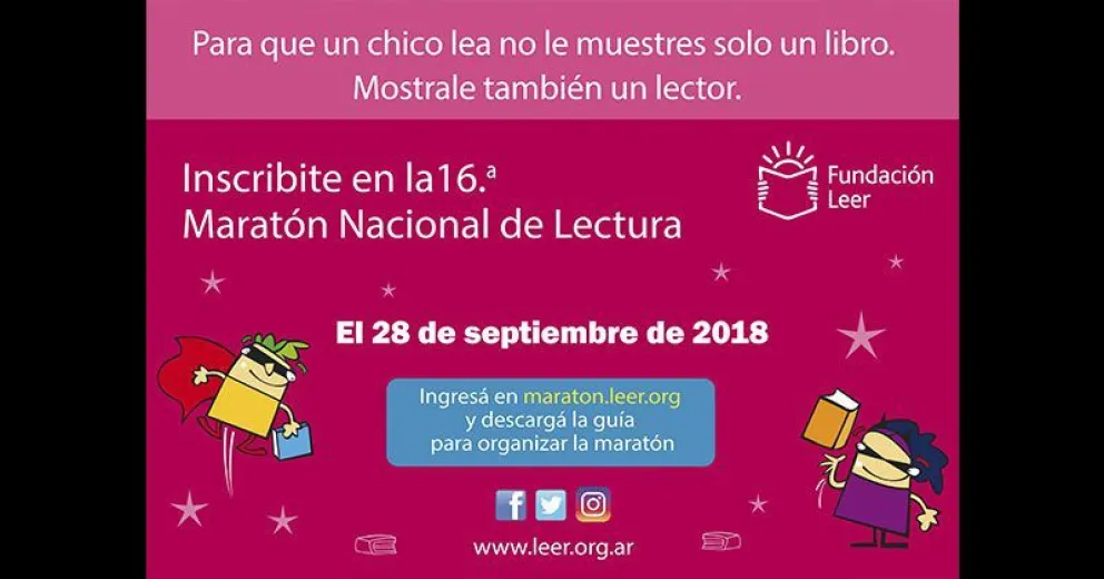 Está abierta la inscripción para la 16ª Maratón Nacional de Lectura