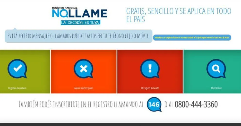 Registro NO LLAME: opción para limitar publicidad telefónica no deseada
