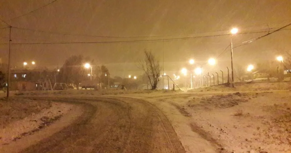 Nevó en algunos barrios de la ciudad