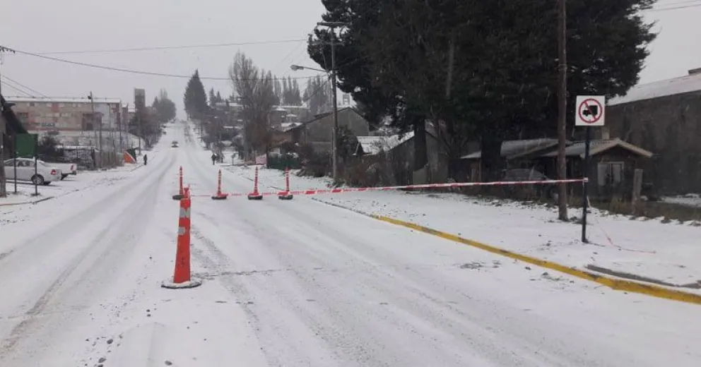 Cerraron calles por la nevada