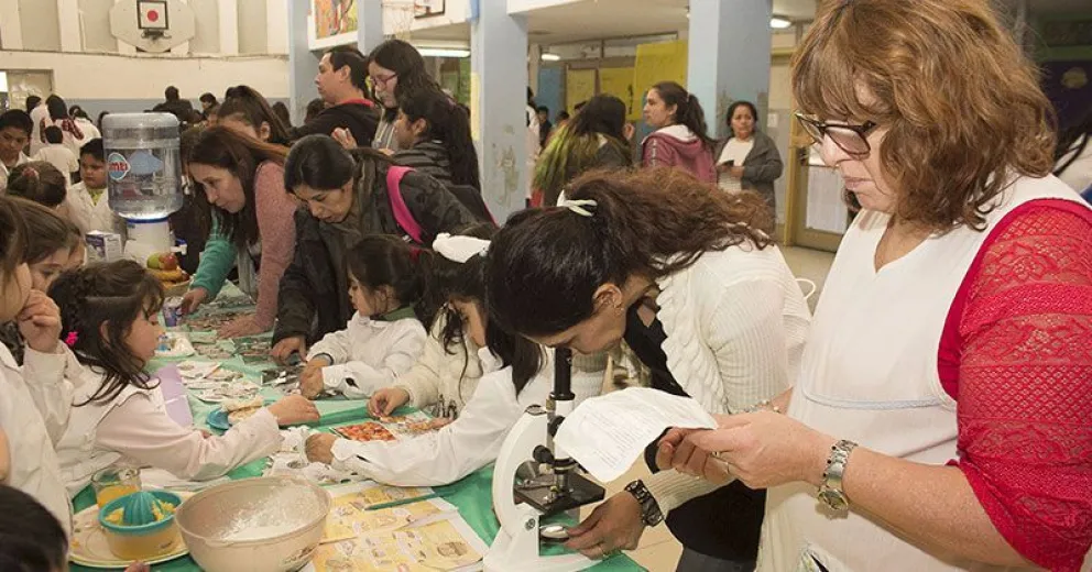 En la escuela Nº 255 por medio de una feria enseñaron alimentación saludable