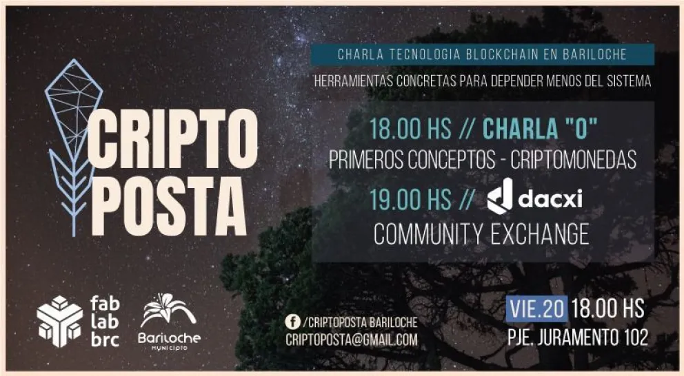CriptoPosta: nuevo encuentro sobre tecnología Blockchain en el Fab Lab