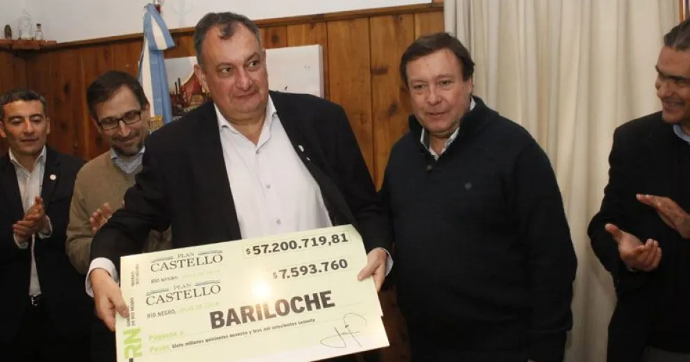 Bariloche recibió 65 millones de pesos para obras del Plan Castello