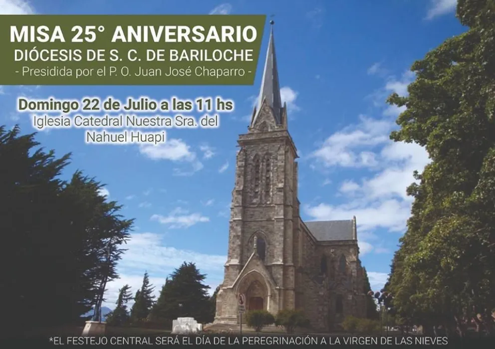Misa por el 25° aniversario de la Diócesis de Bariloche