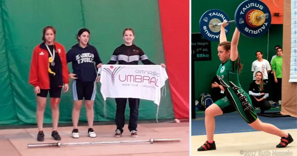 Katherina Szebun se coronó subcampeona nacional de levantamiento de pesas entre las Sub 17