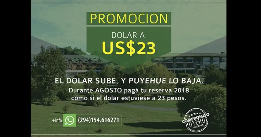 “Bajó el dólar” en Termas de Puyehue
