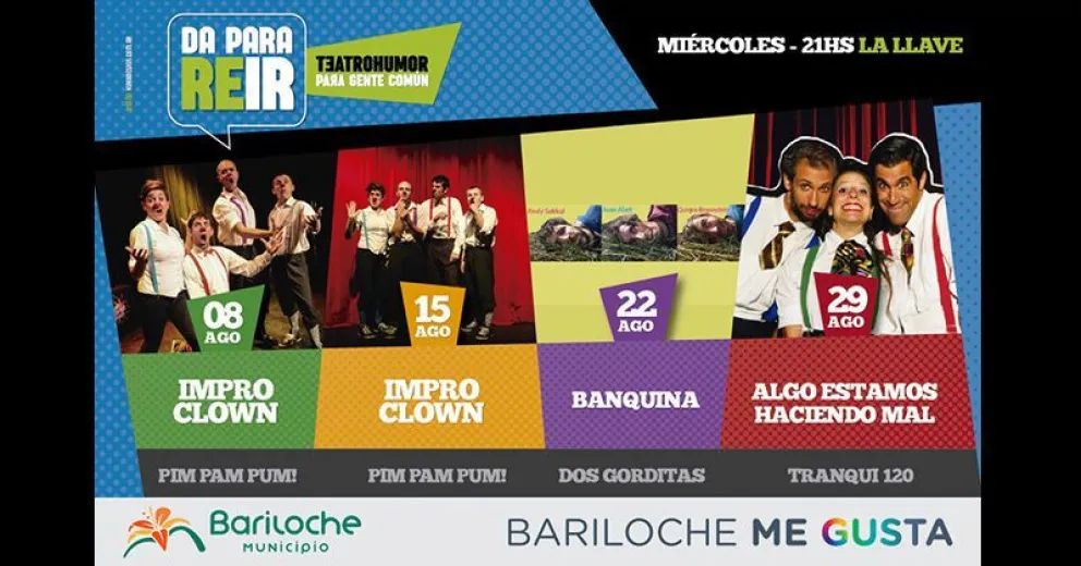 Agosto de teatro y risas en Bariloche