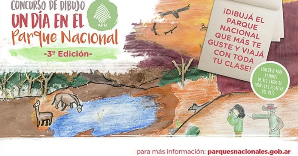 Último mes para participar del Concurso Nacional de Dibujo "Un día en el Parque Nacional"